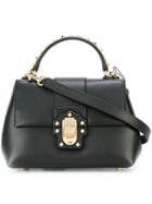 Dolce & Gabbana Studded Handle Tote Bag, Women's, Black, Calf Leather