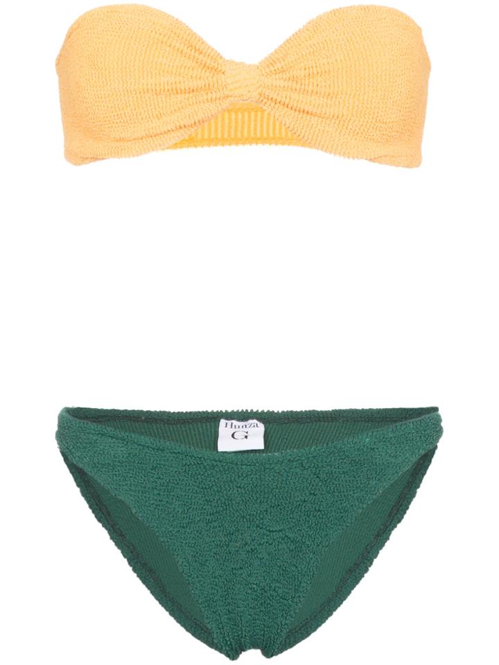 Hunza G Bandeau Top Bikini - Yellow & Orange