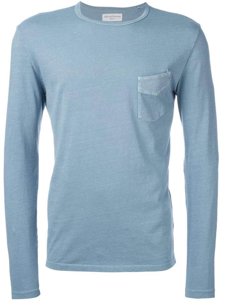 Officine Generale Long Sleeved Pocket Tee