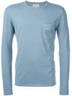 Officine Generale Long Sleeved Pocket Tee