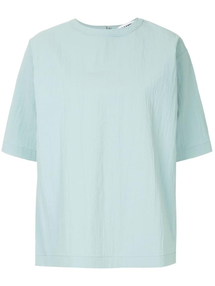 Jil Sander Creased Oversized Top - Blue
