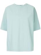 Jil Sander Creased Oversized Top - Blue