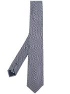 Emporio Armani Micro Dot-print Tie - Blue
