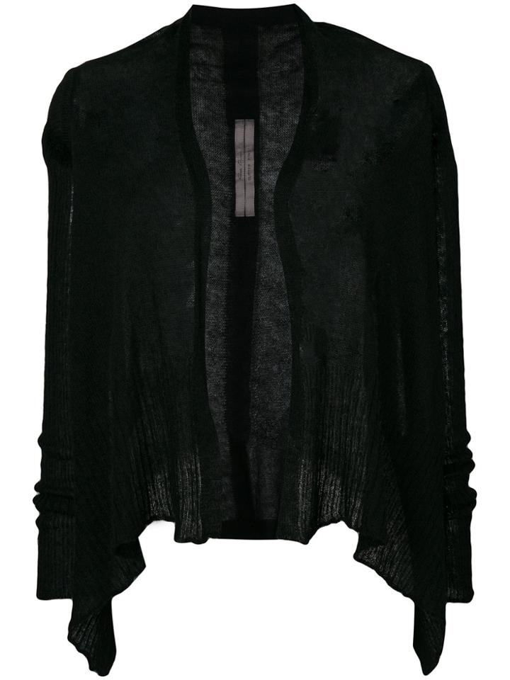 Rick Owens Asymmetric Cardigan - Black