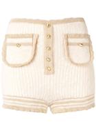 Alice Mccall Heaven Help Ribbed Knit Shorts - White