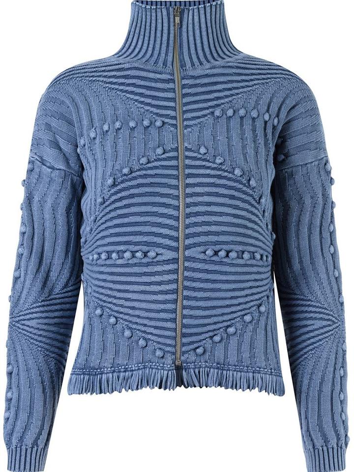 Cecilia Prado Tricot Jacket, Women's, Size: Medium, Blue, Cotton