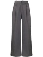 Ader Error Wide Leg Straight Trousers - Grey