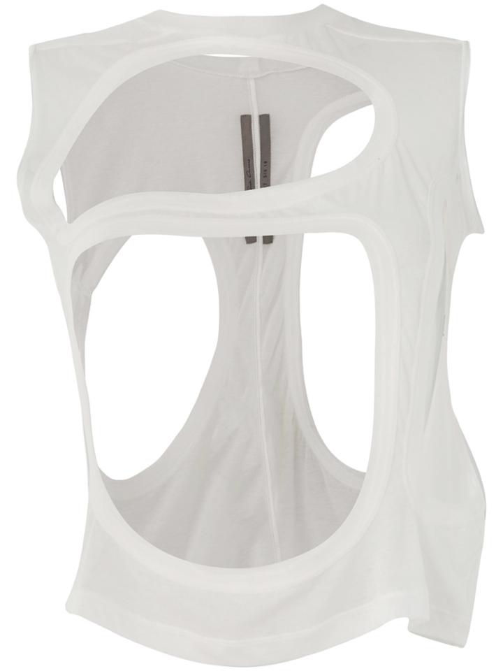 Rick Owens Cut-out Detail Tank Top - White