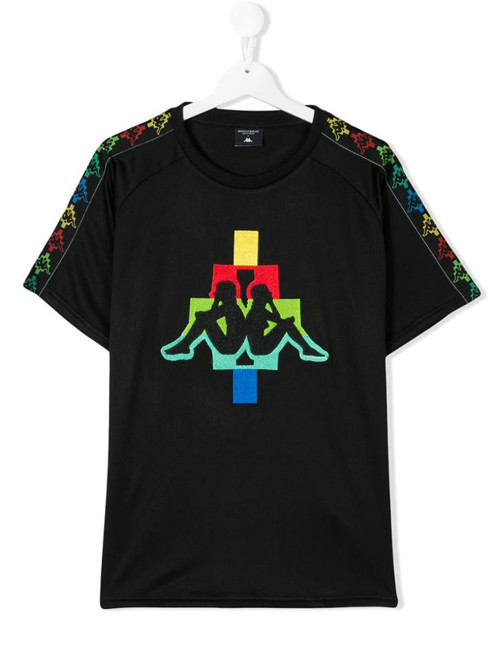 Marcelo Burlon County Of Milan Kids X Kappa Logo Embroidered T-shirt -