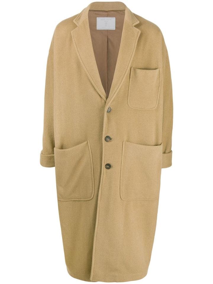 Société Anonyme Single Breasted Midi Coat - Neutrals