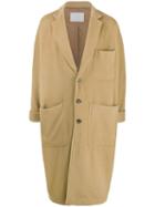 Société Anonyme Single Breasted Midi Coat - Neutrals