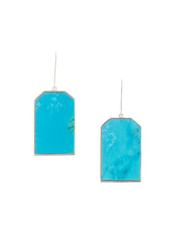 Julia Davidian Turquoise Drop Earrings - Blue