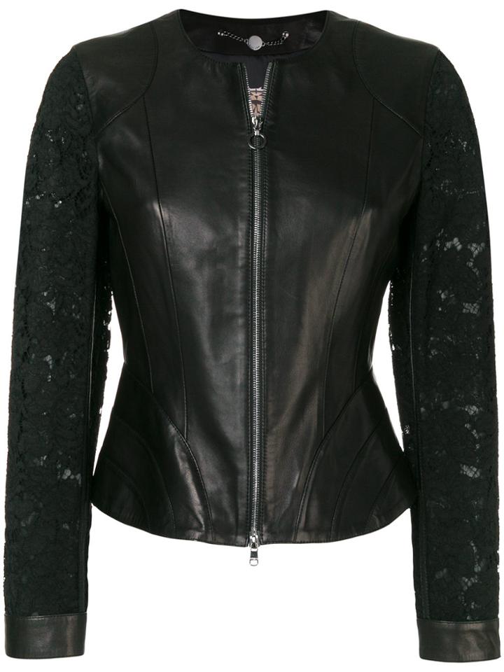 Marc Cain Lace Sleeved Jacket - Black