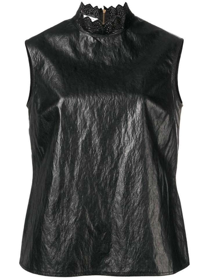 Philosophy Di Lorenzo Serafini Embellished Collar Tank Top - Black
