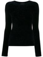 Giorgio Armani Maglia Velour Jumper - Blue