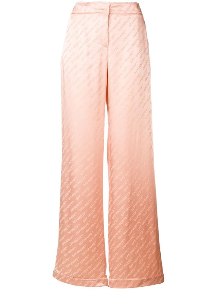 Off-white Monogram Print Trousers - Neutrals