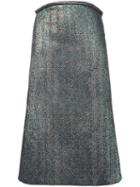 Ellery Metallic (grey) Effect Skirt, Women's, Size: 8, Polyester