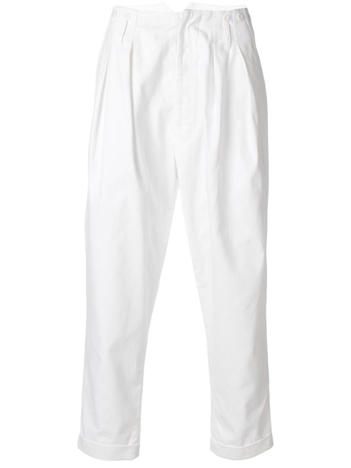Katharine Hamnett Slouched Tailored Trousers - White