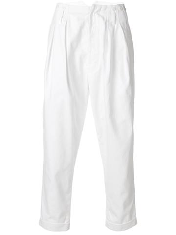 Katharine Hamnett Slouched Tailored Trousers - White