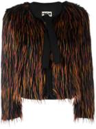 Hache Faux Fur Jacket, Women's, Size: 40, Black, Cotton/acrylic/modacrylic/wool