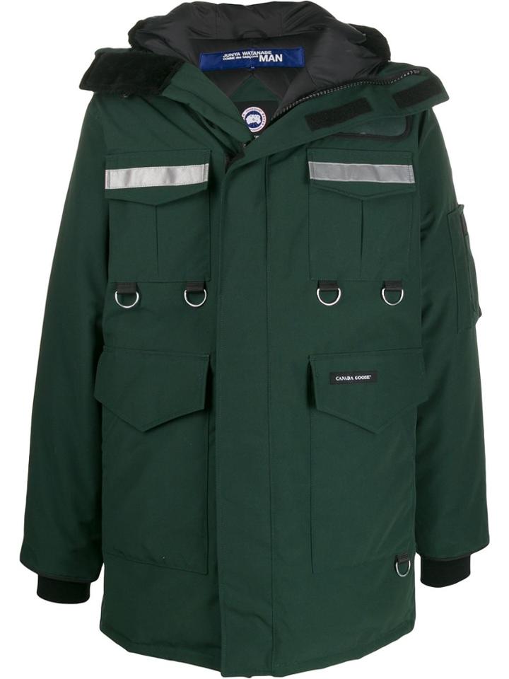 Junya Watanabe Man Hooded Padded Coat - Green