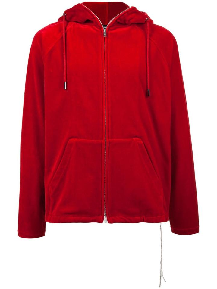 Mastermind Japan Velour Zip Hoodie - Red