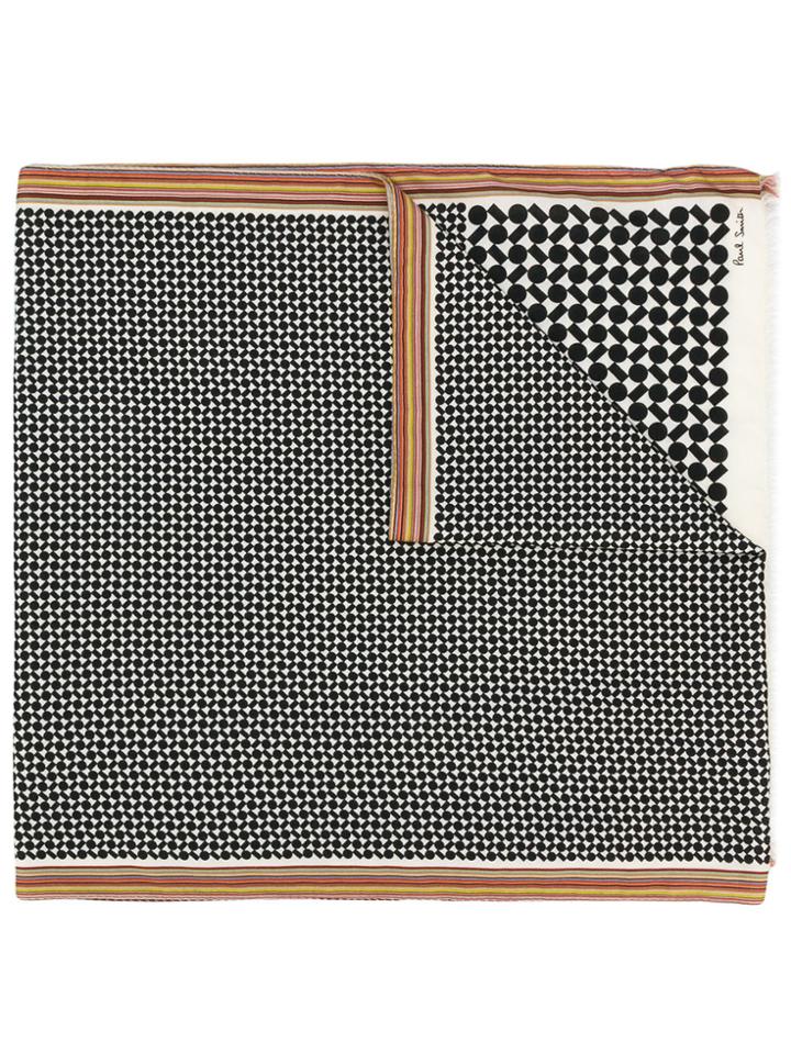 Paul Smith Geometric Motif Scarf - Black