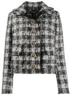 Dolce & Gabbana Checked Tweed Jacket - Black