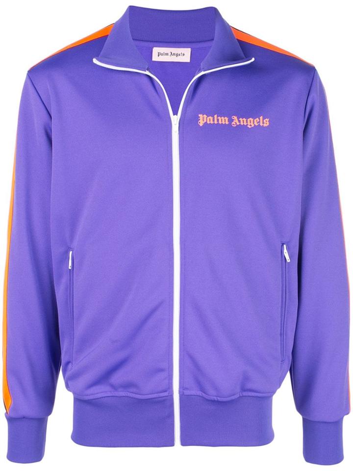 Palm Angels Side Stripe Bomber Jacket - Purple