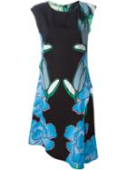 Marni Floral Print Dress, Women's, Size: 44, Black, Viscose