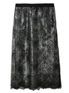 Maison Margiela - Sheer Lace Skirt - Women - Polyamide/polyurethane/viscose - 42, Black, Polyamide/polyurethane/viscose