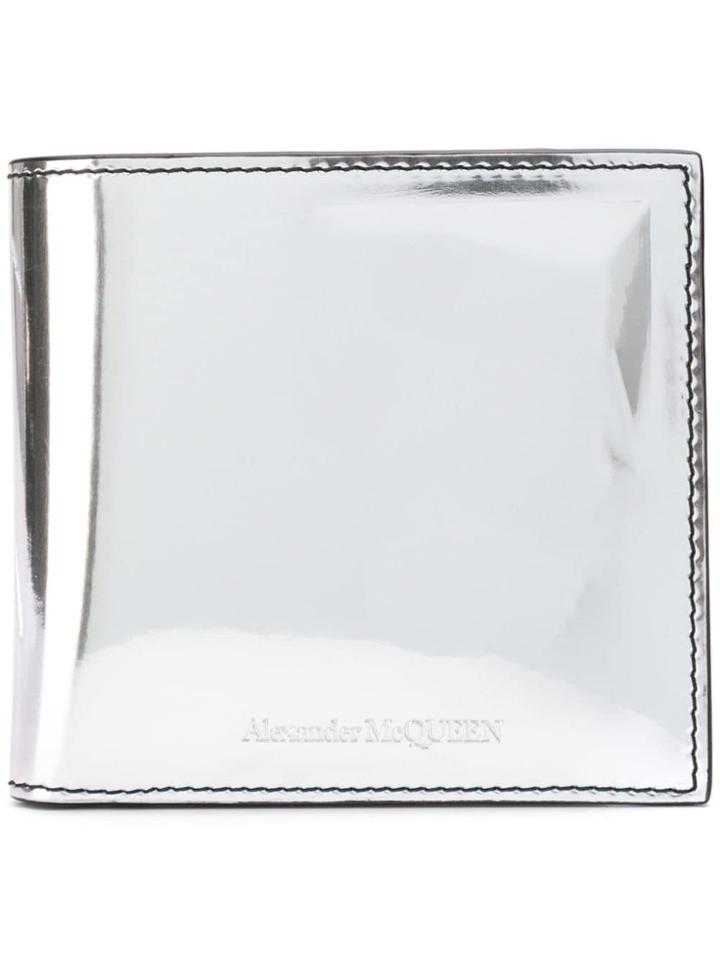Alexander Mcqueen Mirrored Star Bifold Wallet - Silver