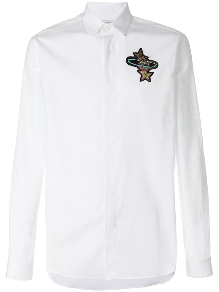 Valentino Planet Embroidered Shirt - White