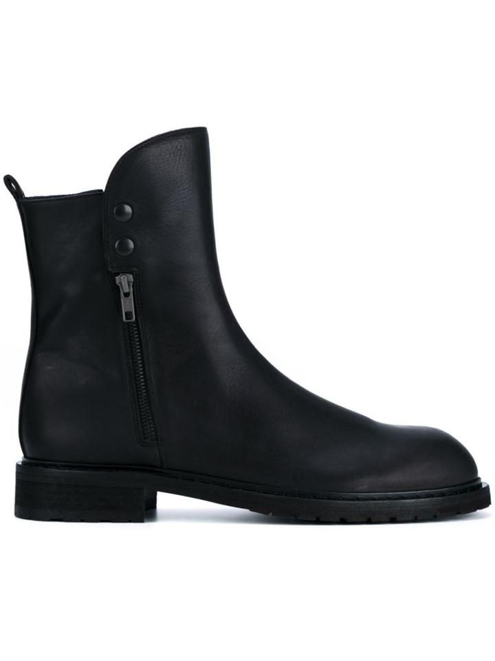 Ann Demeulemeester Snap Button Biker Boots