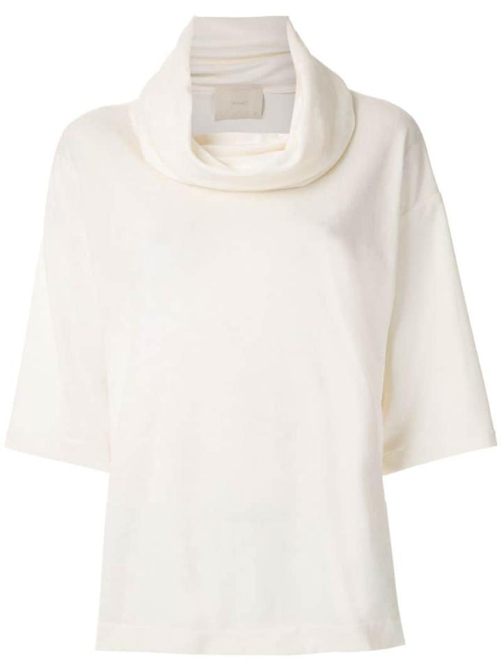 Framed Soft Velvet Top - White