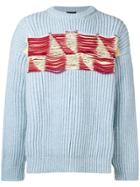 Calvin Klein 205w39nyc Knit Design Sweater - Blue
