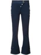 Versace - Cropped Trousers - Women - Polyamide/spandex/elastane/viscose - 40, Blue, Polyamide/spandex/elastane/viscose