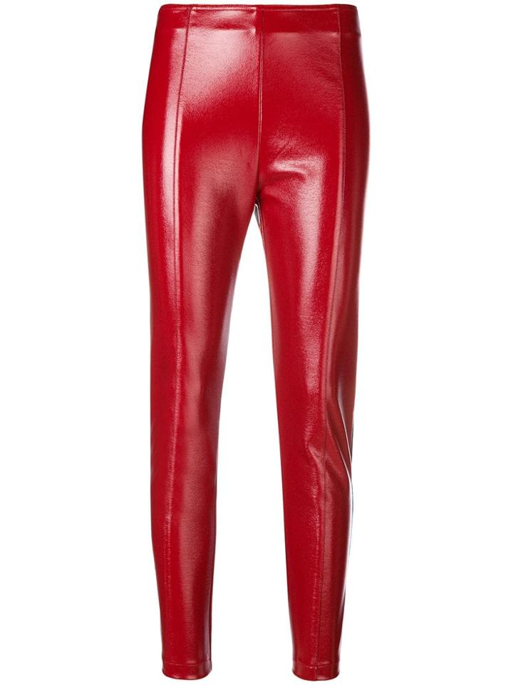 Pinko Wet-look Trousers - Red