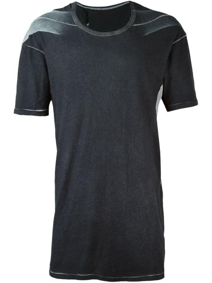 11 By Boris Bidjan Saberi Faded Effect T-shirt, Men's, Size: Small, Grey, Cotton