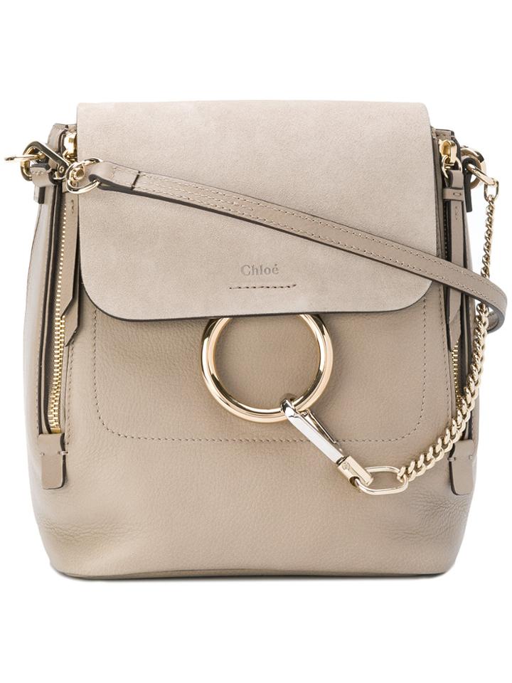 Chloé Grey Small Faye Backpack