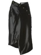Christian Dior Vintage Asymmetric Skirt, Women's, Size: 40, Black