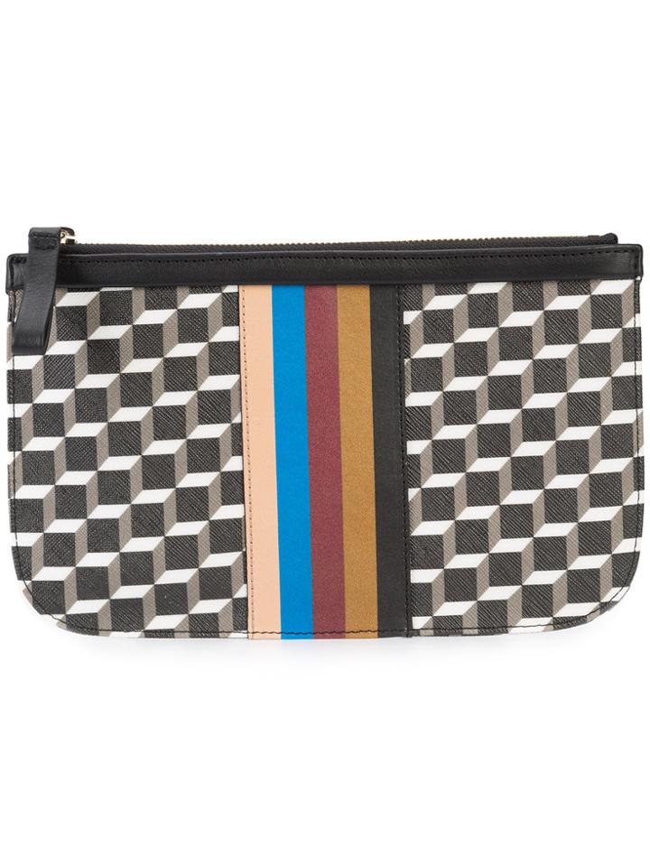 Pierre Hardy Geometric Print Pouch - Black