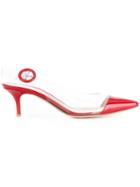 Gianvito Rossi Pointed Transparent Pumps - Red