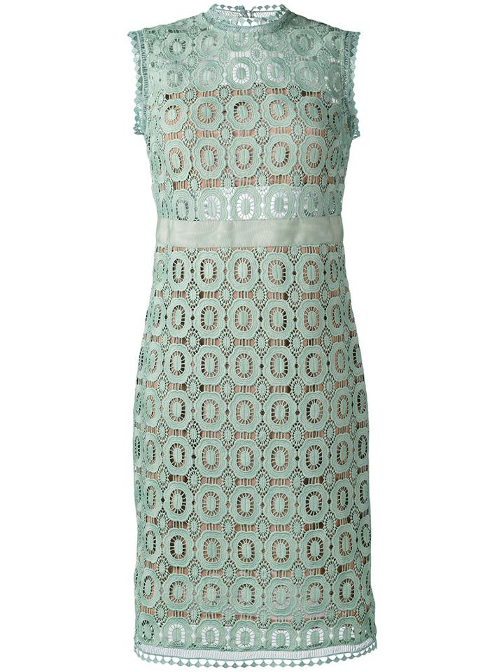 Essentiel Antwerp - Lace Dress - Women - Polyester/spandex/elastane - 38, Green, Polyester/spandex/elastane