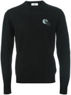 Ami Alexandre Mattiussi Wolf Patch Crew Neck Sweater - Black