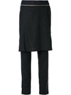 Uma Raquel Davidowicz Skirt Layered Trousers - Black