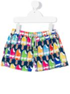 Mc2 Saint Barth Kids - Ice (white) Lolly Print Shorts - Kids - Polyamide/polyester/spandex/elastane - 10 Yrs, Boy's