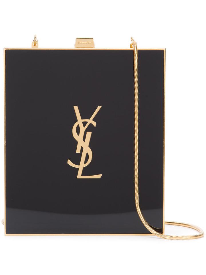 Saint Laurent - Framed Rectangular Shoulder Bag - Women - Metal - One Size, Black, Metal