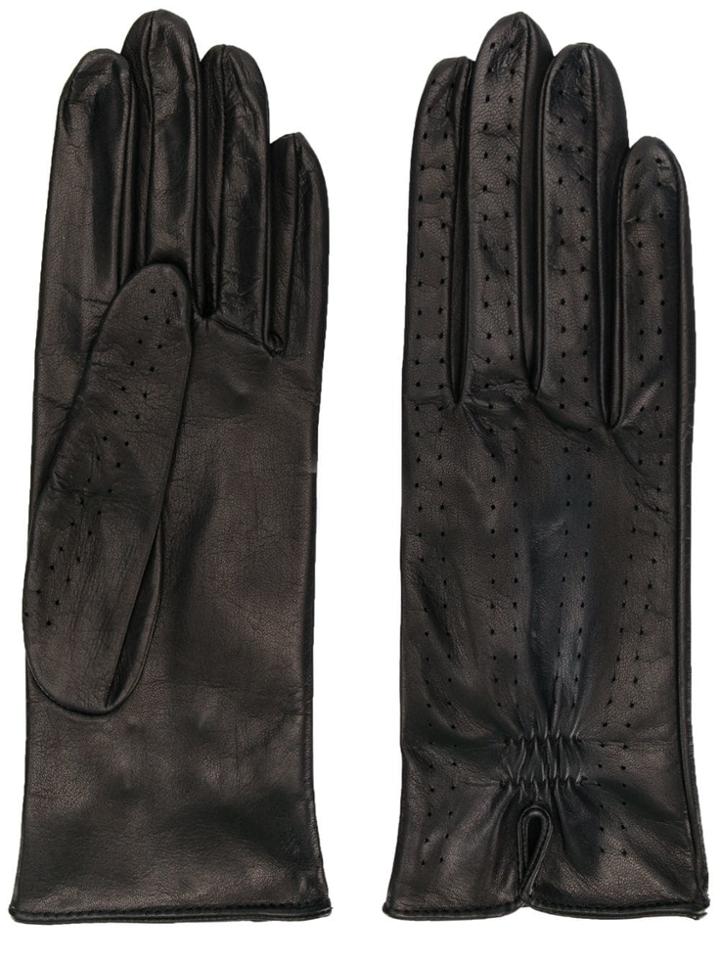 Manokhi Perforated Gloves - Black