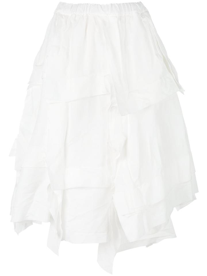 Comme Des Garçons Comme Des Garçons - Layered Draped Skirt - Women - Polyester - M, White, Polyester